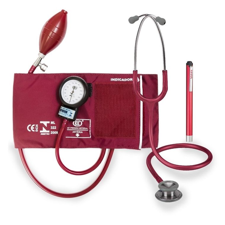 Kit Enfermagem Estetoscopio Professional Adulto Vinho Spirit Lojadoestetoscopio Upnext